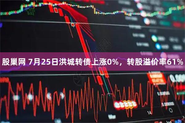 股巢网 7月25日洪城转债上涨0%，转股溢价率61%